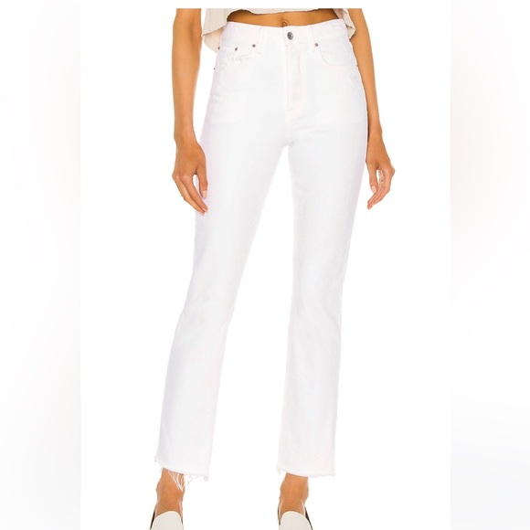 GRLFRND Karolina Straight Leg White Jeans - Picture 1 of 8